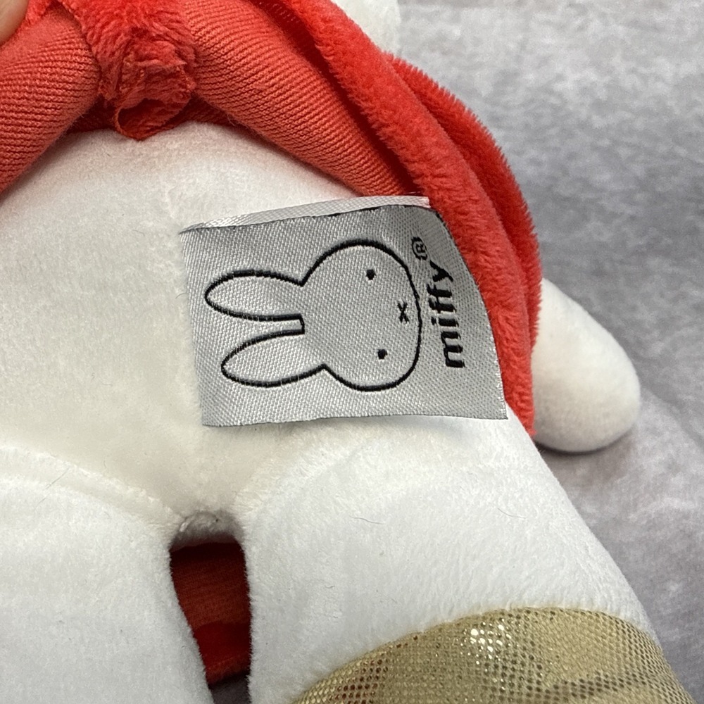 Miffy Christmas Valentines Doll Plush Stuffed Animal Red & Gold Outfit RARE 12" - Picture 8 of 11